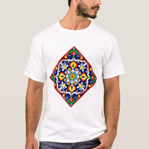 Mexican Talavera Terracotta Tile Design No. 3 T-Shirt