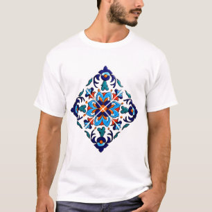 Mexican Talavera Terracotta Tile Design No. 9 T-Shirt
