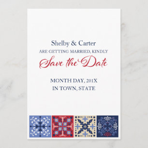Mexican Talavera Tile Wedding Save the Date