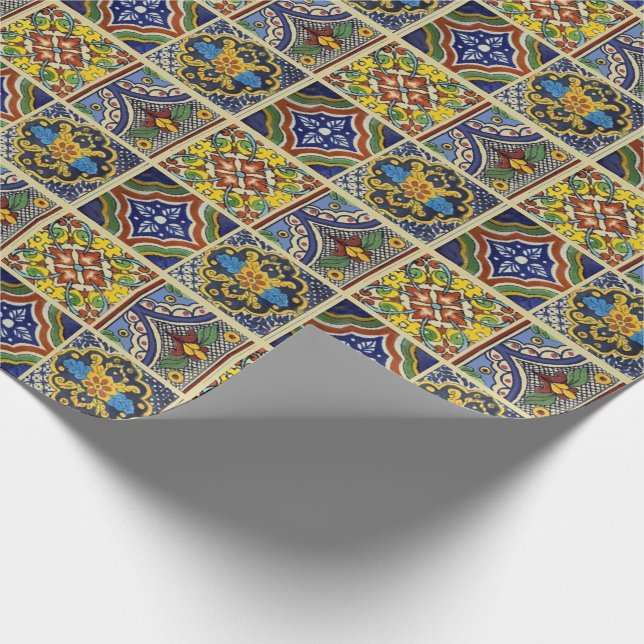 Mexican Talavera Tiles Wrapping Paper (Corner)