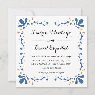 Mexican Talavera Wedding Announcement