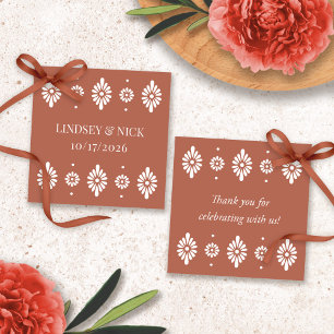 Mexican Terra Cotta Wedding Favour Tags