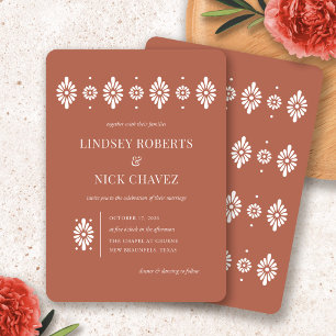 Mexican Terra Cotta Wedding Invitation