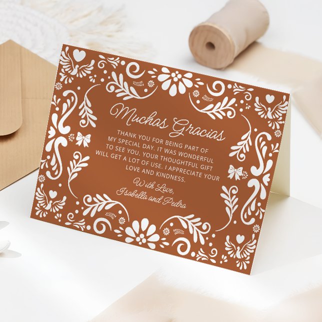 Mexican Terracotta Baby Shower Thank You Card (Creator Uploaded)