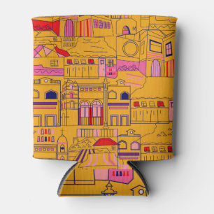 Mexican Textile Seamless Pattern Design Can Cooler