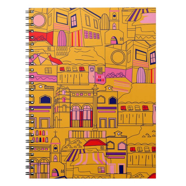 Mexican Textile Seamless Pattern Design Notebook (Front)