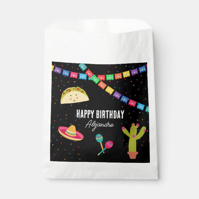 Mexican Theme Fiesta - Taco Bout a Party Birthday  Favour Bag (Front)