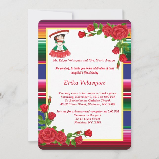 Mexican Theme Invitation (Front)