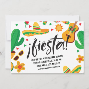 Mexican Theme Rehearsal Dinner Invitation