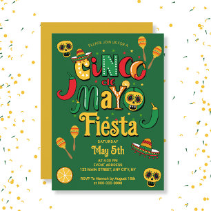 Mexican Themed 5 de Mayo Fiesta Invitation