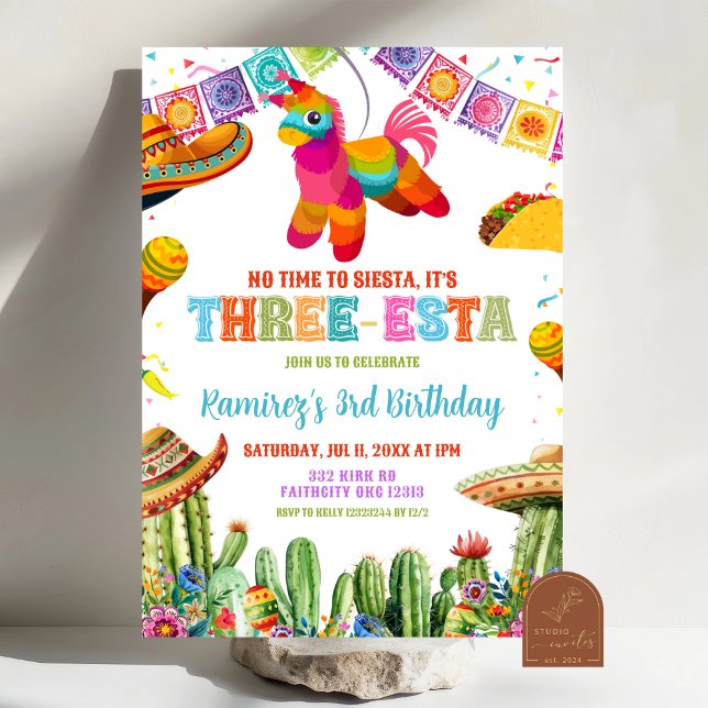 Mexican Three-esta birthday party Invitation (Creator Uploaded)