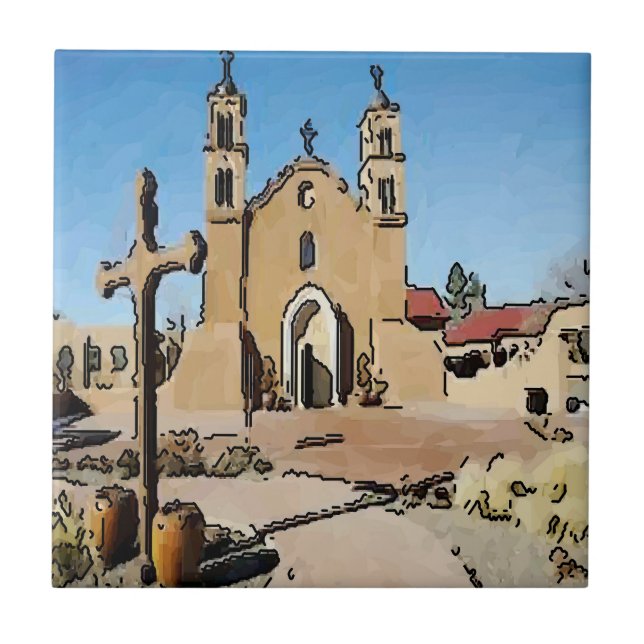 Mexican Tile,Old Spanish Mission Ceramic Tile (Front)