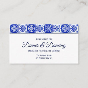Mexican Tile Reception Enclosure Card