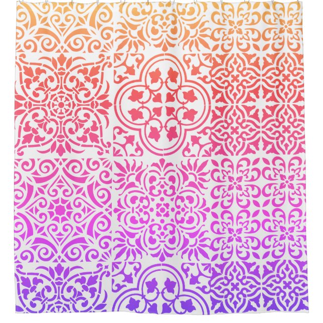 Mexican Tile Shower Curtain (Front)