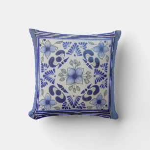 Mexican Tile Talavara Mexico Ceramic Cushion