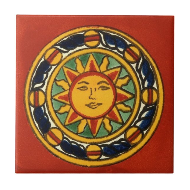 Mexican Tiles Hand Painted Backsplash 5 (Front)