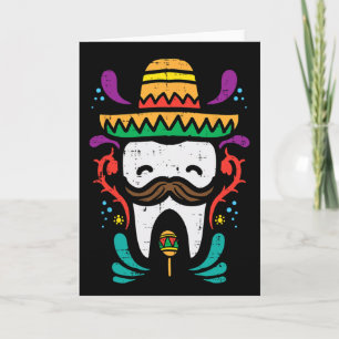 Mexican Tooth Funny Cinco De Mayo Dentist Dental I Card