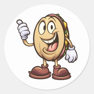 mexican torta classic round sticker