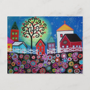 MEXICAN TOWN  POSTCARD