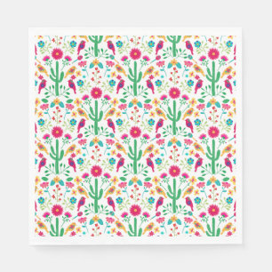 Mexican Traditional Floral Folk Art Bright Colors Napkin