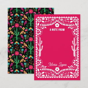 Mexican Traditional Floral Folk Art Bright Colours Card