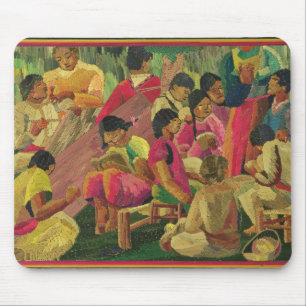 Mexican village scene mouse pad