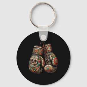 Mexican Vintage Style Boxing Gloves Aztec Mayan Fi Key Ring