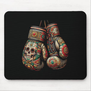 Mexican Vintage Style Boxing Gloves Aztec Mayan Fi Mouse Pad