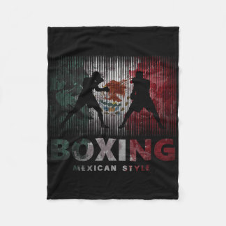 Mexican Vintage Style Boxing Great For A Boxer  Fleece Blanket
