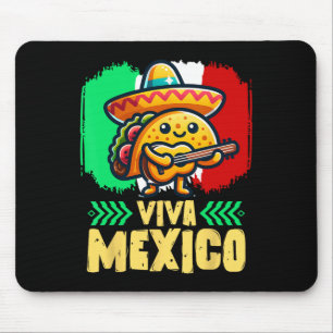 Mexican Viva Mexico Independence Day Flag Cute Tac Mouse Pad
