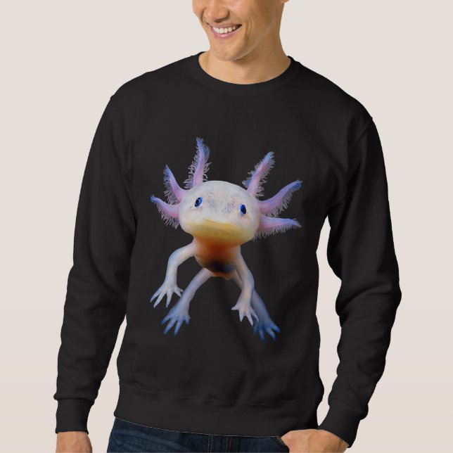 Mexican Walking Fish Cute Amphibian Axolotl Sweatshirt (Front)