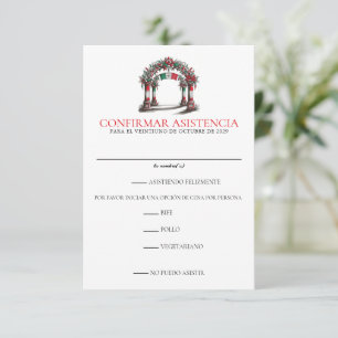 Mexican Wedding Celebration RSVP Card