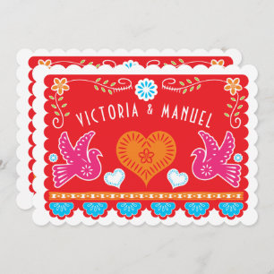 Mexican Wedding Papel Picado Invitation