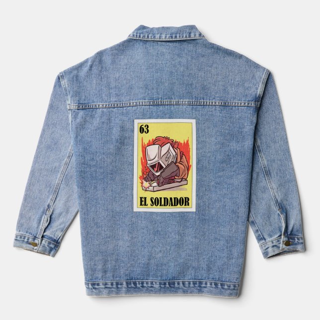 Mexican Welding For Welders  El Soldador 1  Denim Jacket (Back)