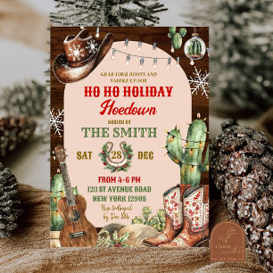 Mexican Western Holiday Hoedown Cowboy Party Invitation