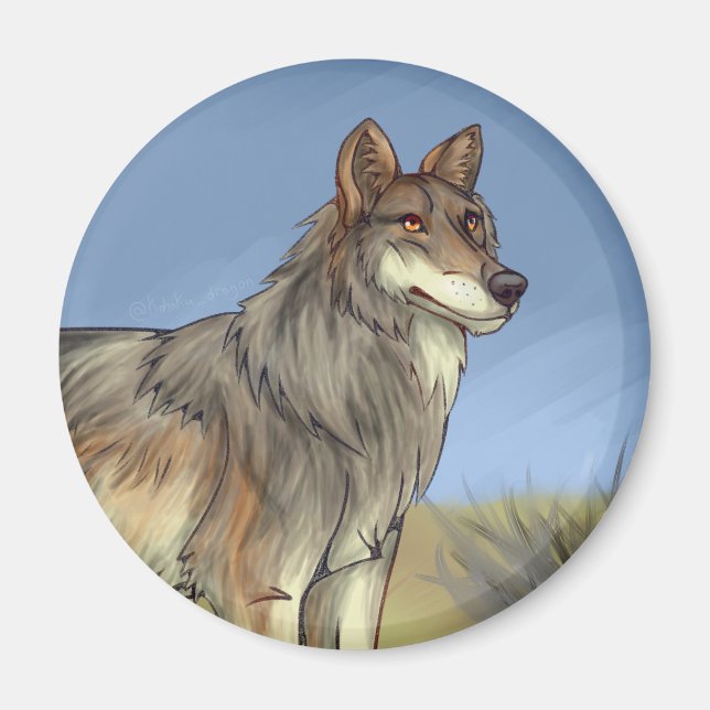 Mexican Wolf Magnet (Front)