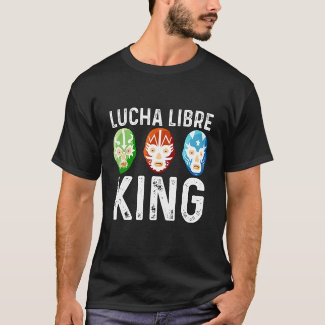 Mexican Wrestler Mask Wrestling Luchador Lucha Lib T-Shirt (Front)