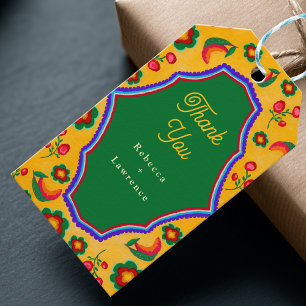 Mexican yellow wedding  gift tags