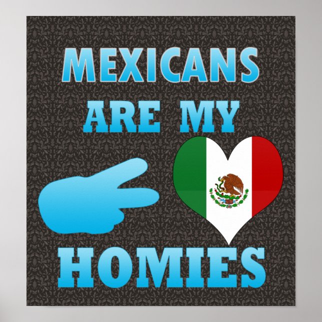 Mexicans are my Homies Poster (Front)