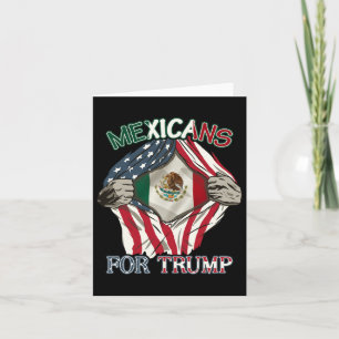 Mexicans For Trump 2024 Usa Mexico Flag Card