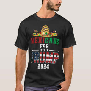 Mexicans For Trump Usa Flag Vote Republican Presid T-Shirt