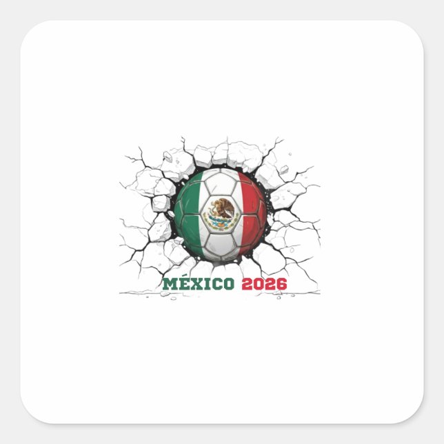 "Mexico 2026:   Orgullo y Pasión Square Sticker (Front)