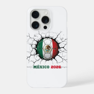Mexico 2026 Soccer Ball Cracking Wall iPhone Case