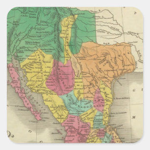 Mexico 3 square sticker