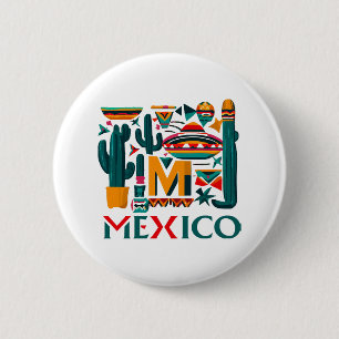 MEXICO 6 CM ROUND BADGE