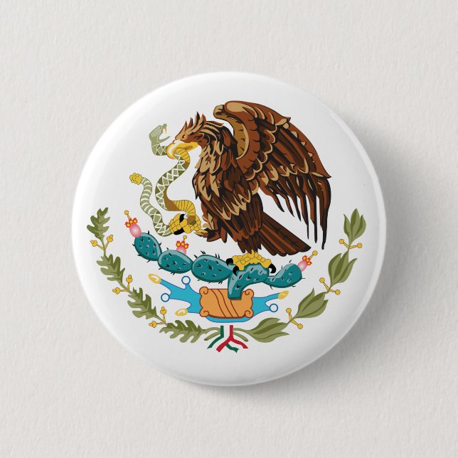 Mexico 6 Cm Round Badge (Front)
