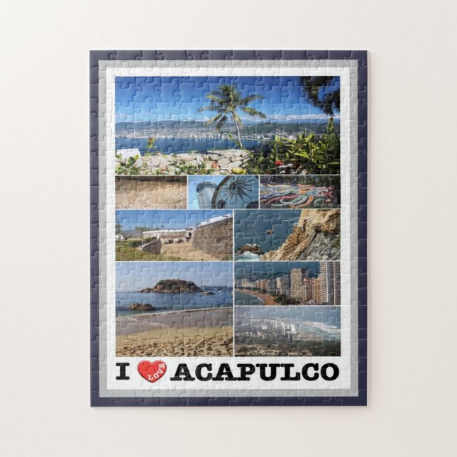 Mexico - Acapulco - I Love - Jigsaw Puzzle (Vertical)