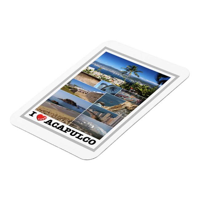 Mexico - Acapulco - I Love - Magnet (Left Side)