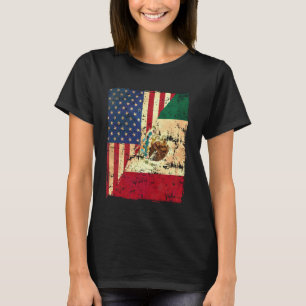 Mexico America Flag USA Pride Patriot Half Mexican T-Shirt