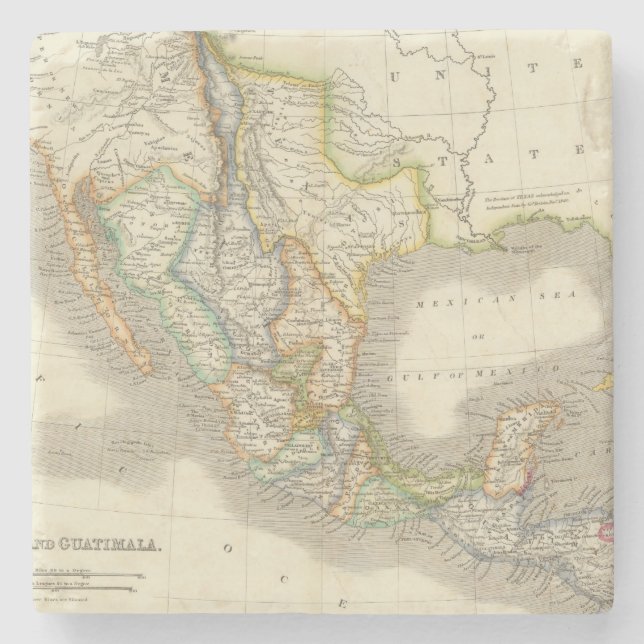 Mexico and Guatamala Stone Coaster (Front)